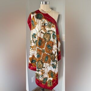 100% Silk M J Classic Scarf 34” Square